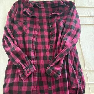 Plaid Button-Up Shirt